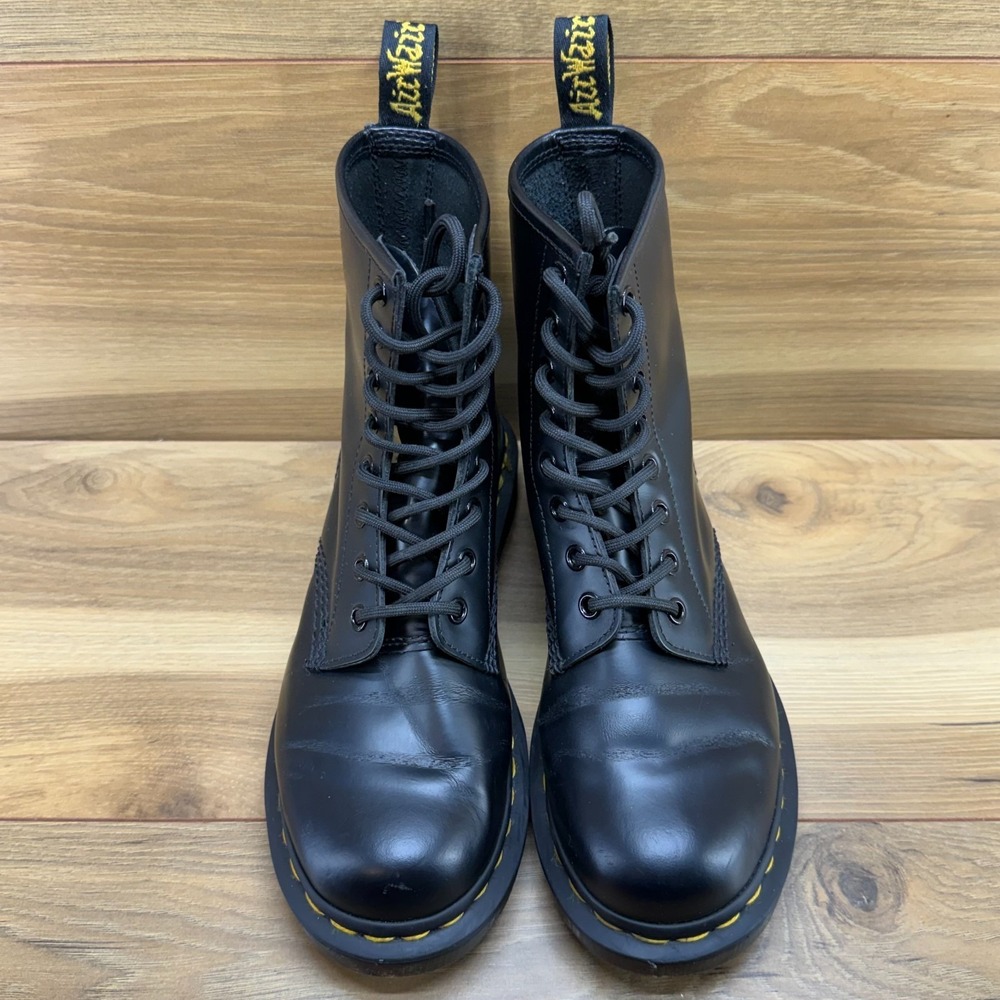 Dr Martens Womens Boots 7 EU 38 Black Leather Combat Grunge Y2K Punk 11821 - Picture 5 of 11